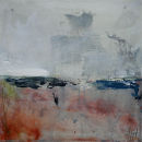 Down to earth again, mixed media on canvas 30x30. SOLD