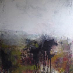 Running Wild - 90x90cm mixed media on board