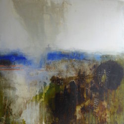 Towards Sennen - 90x90cm mixed media on board