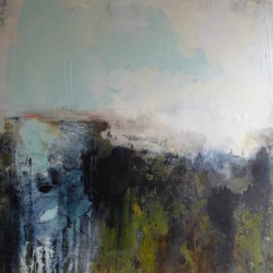 Flash Flood - 90x90cm mixed media on board