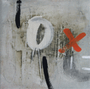 Marks the Spot 30x30cm mixed media on canvas SOLD
