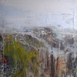 On To The Downs - 60x60cm on board SOLD