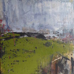 Sheltered Field - 50x50cm on board
