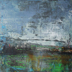 Low cloud 60x60cm mixed media on canvas SOLD