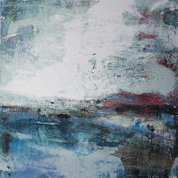 Cold Seas 60x60cm mixed media on canvas SOLD