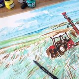 Acrylic ink paintings