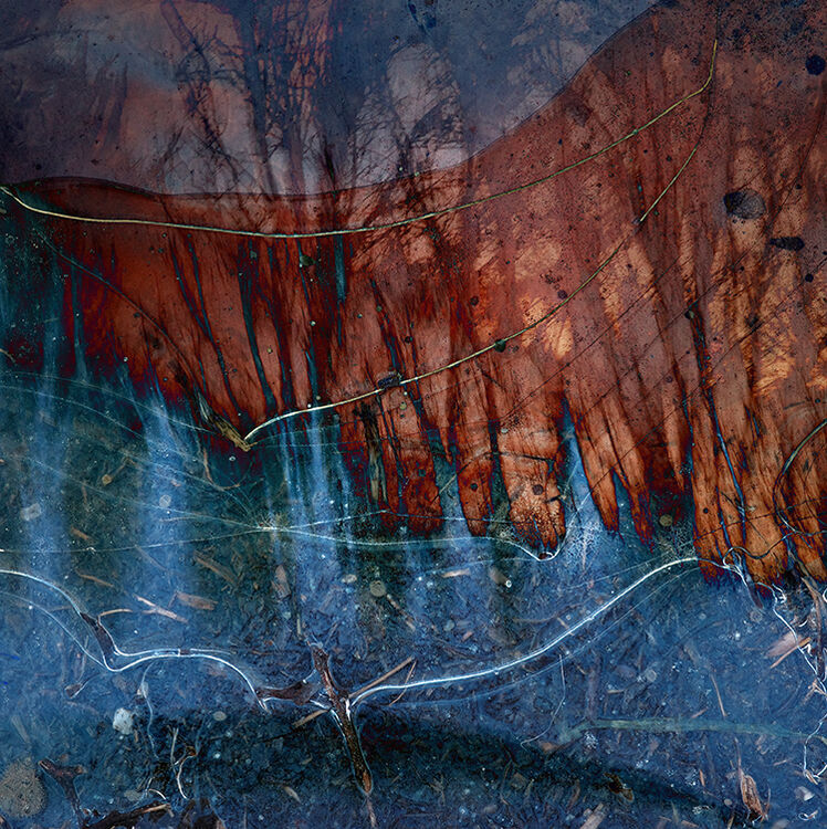 Llandegfan icy puddle