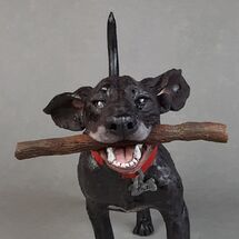 Taz Pointer on the beach, Commission 2020