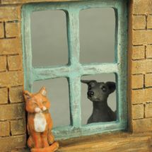 "Watchdog Whippet", detail of sculpture 2019