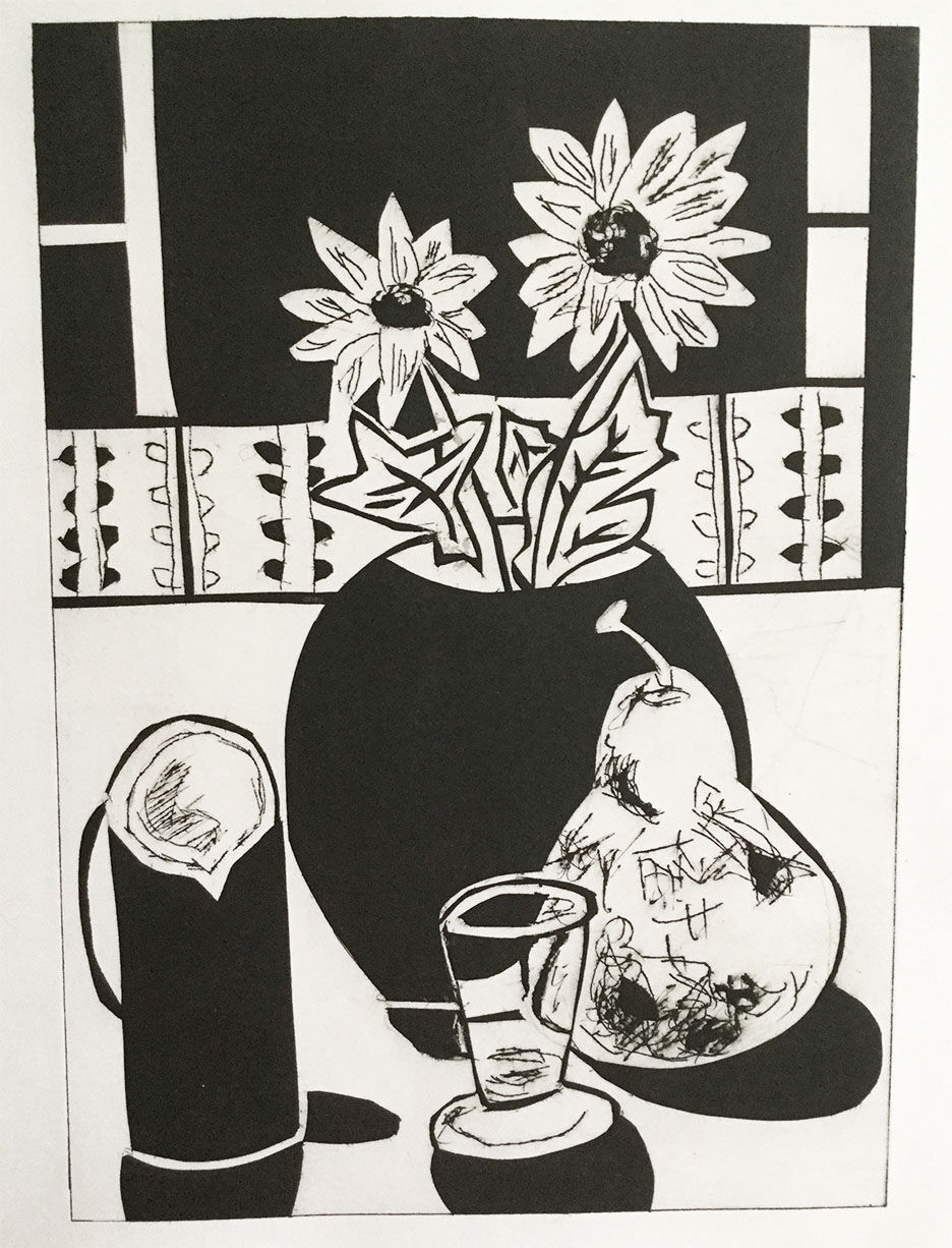 Still life arrangement b:w