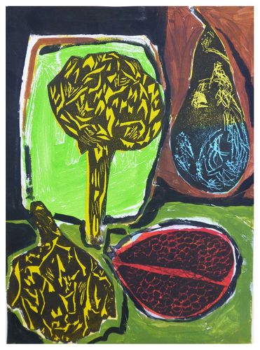 Still life with artichokes