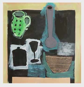 Still life with green jug