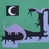 brontosaurus at night