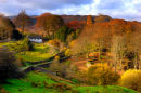 old farm house during autumn