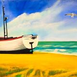 A 23 Boat on beach A2