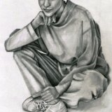 Girl cross legged A4