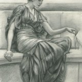 Girl on bench A4