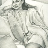 Girl on cushions A3