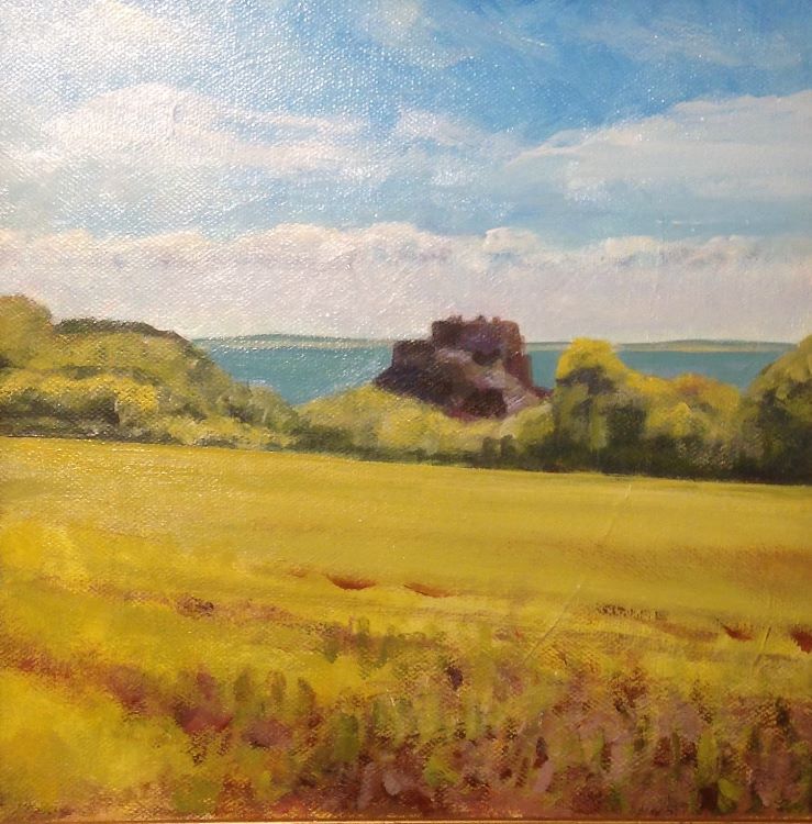 Gorey Castle from the top road A4