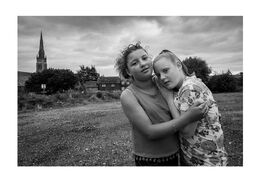 Girls by Church A4 print