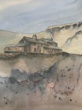 ‘Yorkshire farm, Ingleborough’