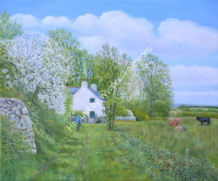 Cottage at Llanmadoc, north Gower