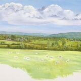 View to the Cotswolds from Castle Hill. 2