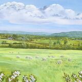view to the Cotswolds from Castle Hill 3
