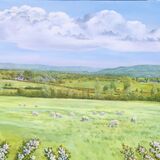 View to the Cotswolds from Castle hill 4