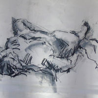 Becky, October 2019. Graphite. Life drawing, graphite, female