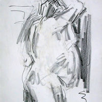 Big Richard, November 2019. Ten minute pose. Graphite. Life drawing, graphite, male