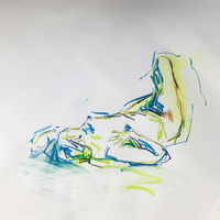 Female, fully reclined. Conté pastel & charcoal, A2. Life drawing, conté pastel, charcoal, female
