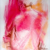 Jamie, June 2018. Soft pastel, A2. Life drawing, soft pastel, male