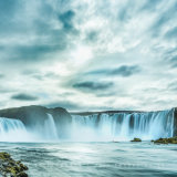 Godafoss Moonlight, Iceland