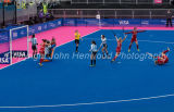 Crista Cullen injured after scoring England's second goal against Argentina