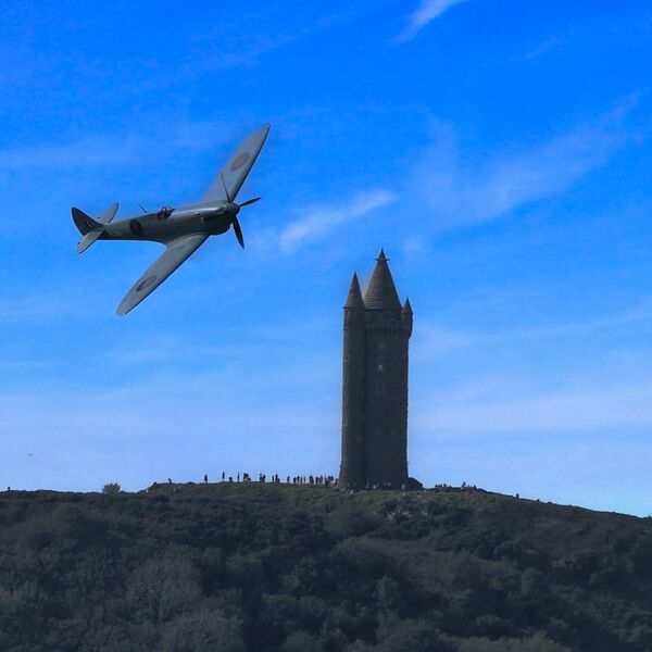 Spitfire Flight over Scrabo Tower