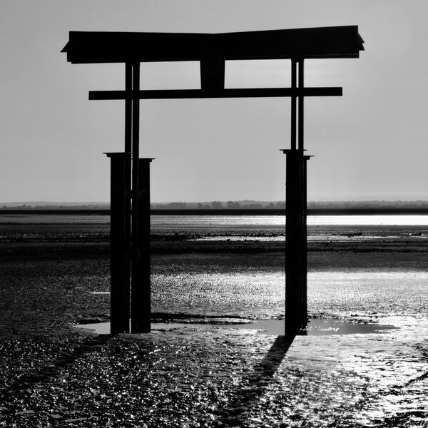 Japanese Torii Gate at Mt. St. Michel, France