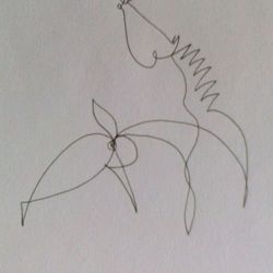 Sketch /one line drawing towards