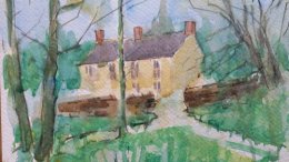Cottages at Ford seen from the pond car park.