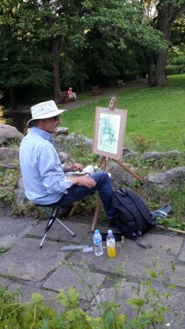 Watercolour painting Millhouses Park,Sheffield.