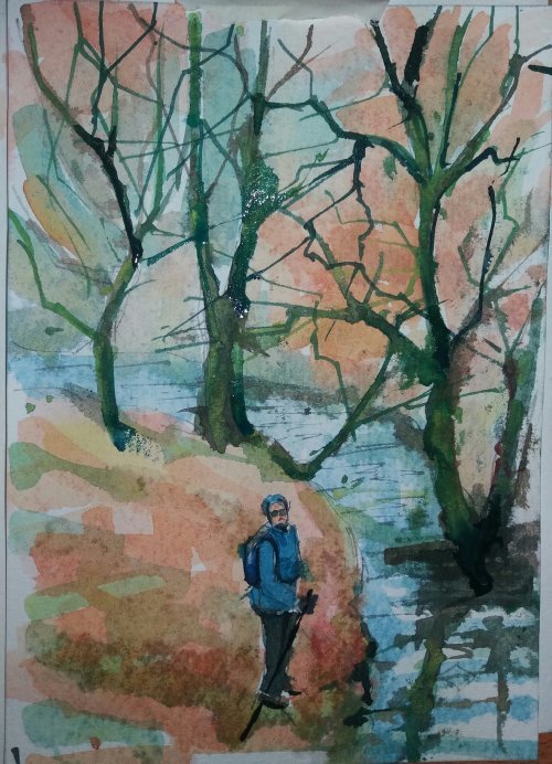 Watercolour.Hathersage.