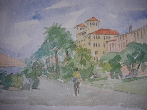 Watercolour,Viareggio, Italy.