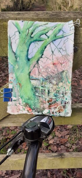 Robinbrook Lane,in the Moss Valley watercolour.