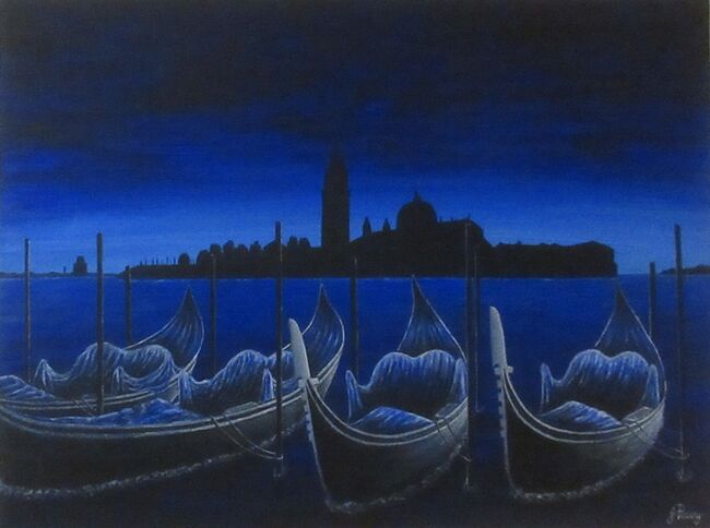TWILIGHT VIEW TOWARDS SAN GIORGIO MAGGIORE (for sale £200)
