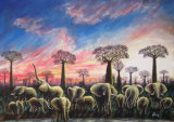 SUNSET WATERHOLE (for sale £200)
