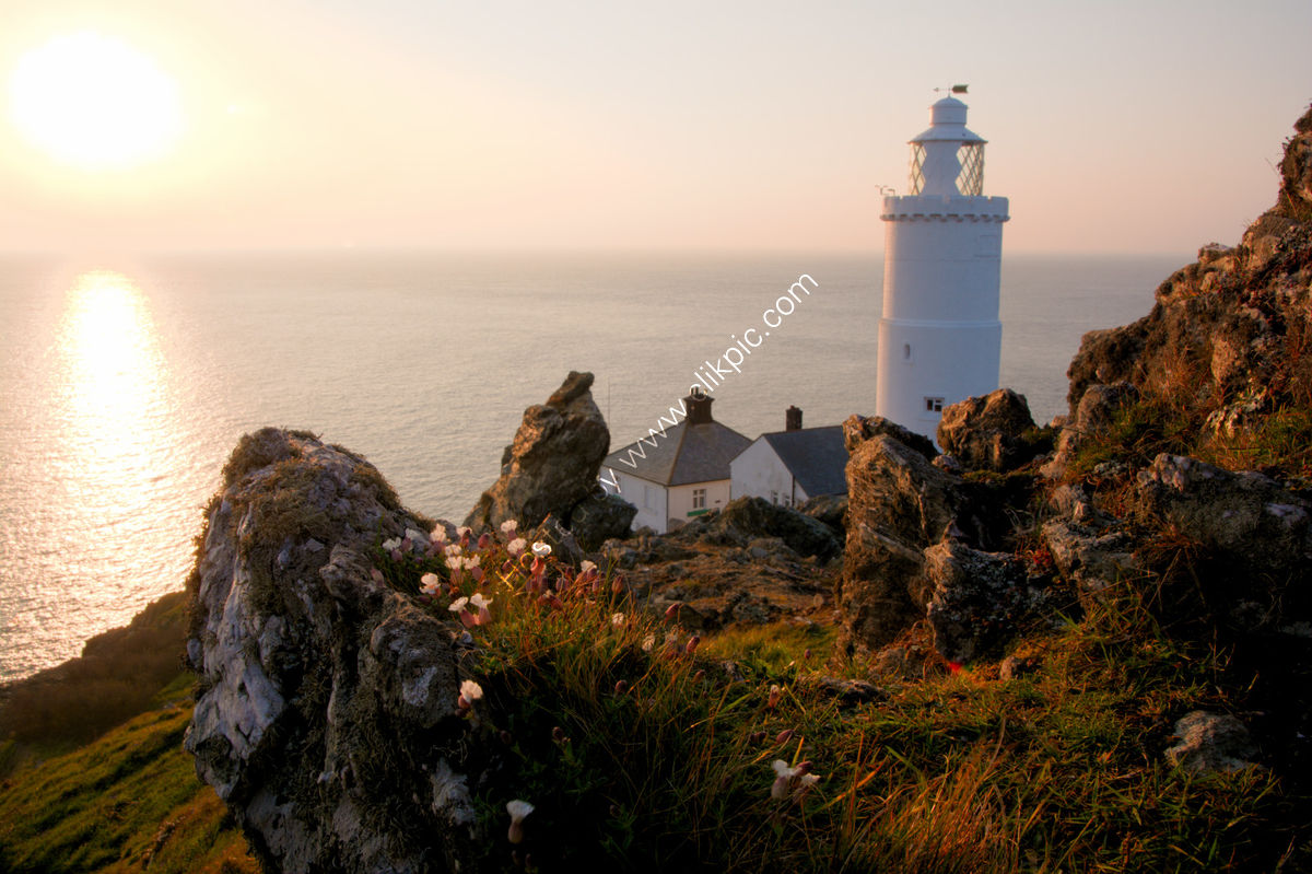 Sunrise at Start Point lighthouse, Devon, United Kingdom