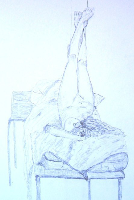 Female Nude in Pencil.