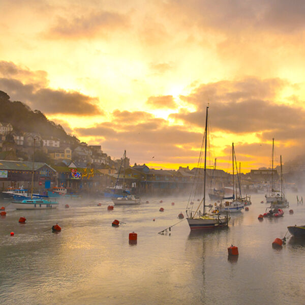 The front cover, Looe harbour.