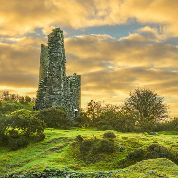 Mines ruins in Gonamena valley, nr Minions.