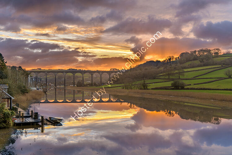 Sunrise at Calstock.